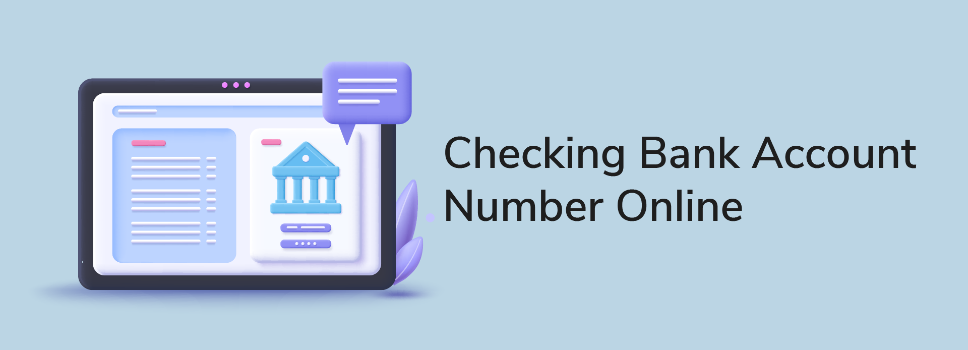 Check your bank account number online